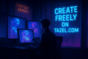 Step Out of the Shadows Erotic AI art is no longer a secret niche — it’s the future of digital sensuality. The artists who dare to explore it now are defining what comes next. Your talent deserves visibility, income, and community. You don’t need to compromise your art to be accepted. You just need the right place to belong. That place is Tazel.com. 👉 Join today. Create freely. Earn fairly. Your Space. Your Rules. Your Success.